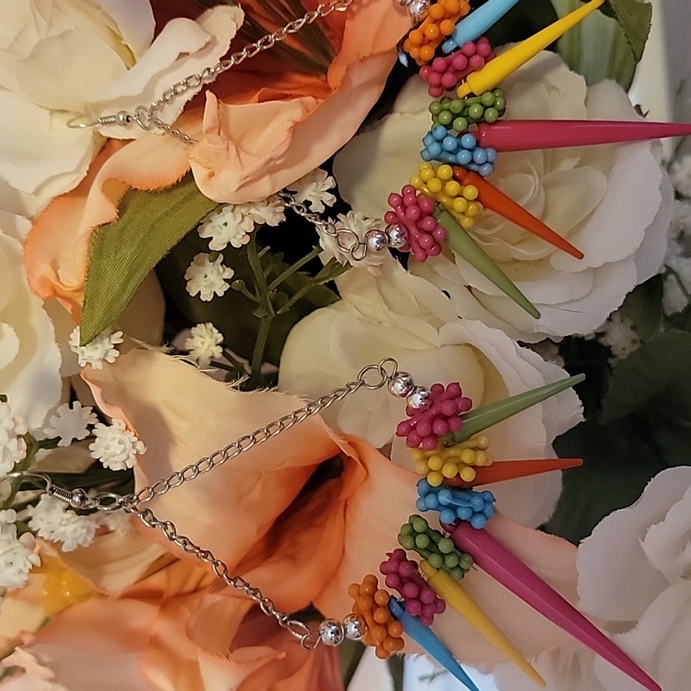 Colorful Spike Earrings